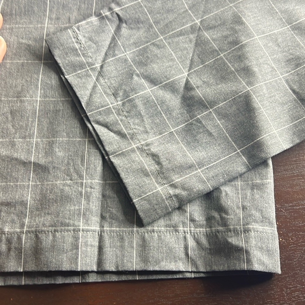 Polo Ralph Lauren Men Flannel Long Sleeve Window Pane Pajama Top Charcoal - Picture 6 of 10
